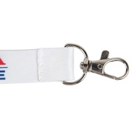 Fabricant de lanière en polyester porte-badge d'identification par sublimation personnalisée avec corde de cou sérigraphiée et accessoire à crochet