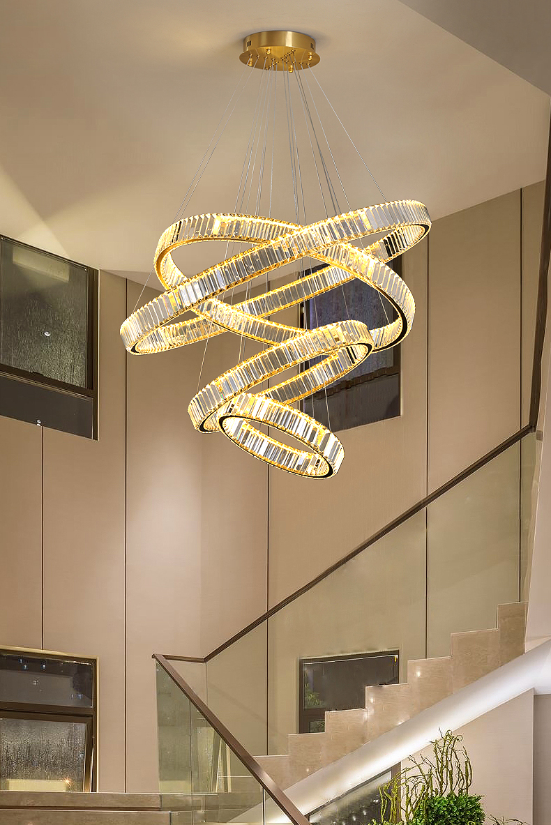 Post modern classic design golden stainless steel LED sitting room light bedroom chandelier ceiling light luxury ceiling lamp