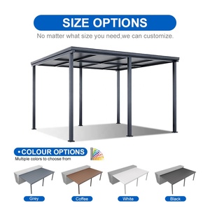 SUNTO personnalisé motorisé moderne jardin étanche au feu résistant à la pourriture durable extérieur en alliage d'aluminium Pergola abri d'auto - Product Image 5