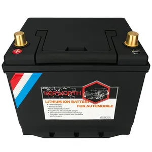 מכירה חמה 65d23 12.8v 40ah 1100cca lifepo4 הפעלת רכב הפעלת סוללה נמוכה פריקה עצמית נמוכה-ב bms עופרת בתחליפת חומצה