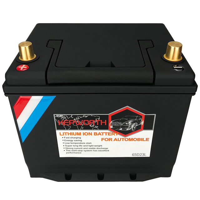 Hot Selling 65D23 12.8v 40Ah 1100CCA Lifepo4 Car Starting Battery Low Self-Discharge Built-in BMS Lead Acid Battery Replacement