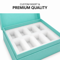 Boîte cadeau en papier de luxe avec logo personnalisé, vente en gros, boîte à bijoux en carton rigide avec insert en mousse, OEM ODM
