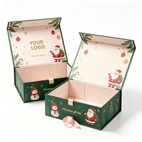 Cajas de Regalo Decorativas Navideñas de Alta Gama con Laminación Mate y Recubrimiento UV - Caja Ecológica para Empacar Bufandas Navideñas