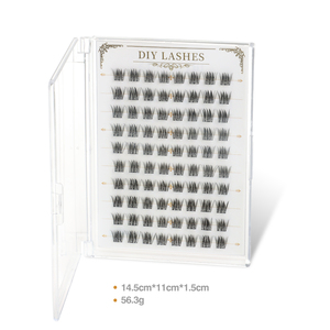 Factory Equinox Flower DIY Lashes Cluster Clear Band Soporte de extensión de pestañas segmentadas precortadas Caja personalizada con logotipo privado - Product Image 4