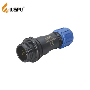 Weipu factory Solder Nylon pa66 cable waterproof ip68 connector male and female connector for extension cord