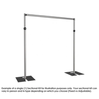 Kindawow Valance Stand Réglable Overhead Décoration Rideau Cadre Tuyau Et Drapé pour mariage