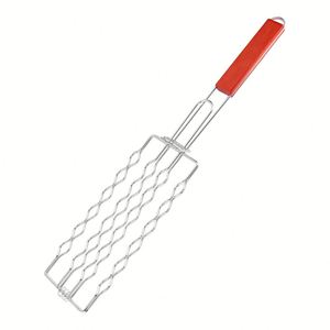 ที่คีบไส้กรอกสแตนเลสแบบถอดได้ ด้ามไม้ สำหรับย่างไส้กรอก แฮม บาร์บีคิว - Product Image 1