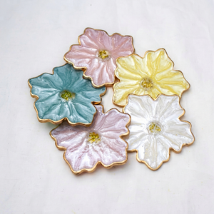 Sous-verres en résine agate de luxe, faits à la main, décoratifs, pour table, porte-gobelets pour tasses à café, tasses à thé, table à manger - Product Image 1