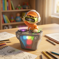 Jouet de cochon DJ électrique, robot musical dansant avec lumières, ensemble de jeu éducatif interactif en plastique pour enfants, jouet de cochon DJ électrique musical