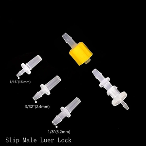 Adaptador de nailon Luer macho a barb, conectores de tuberías de laboratorio, accesorio Luer Lock de plástico con púas, material PP, multicolor - Product Image 2