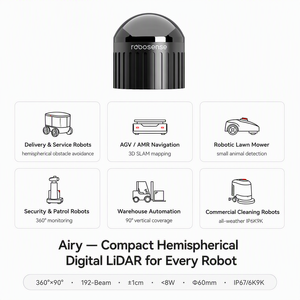 RoboSense Airy, LiDAR Digital Hemisférico de 96 Rayos, Estado Sólido, 360x90 FOV, 60m, Precisión de 1cm, 60mm, 240g, para Robots AMR y AGV - Product Image 4