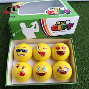Balles de golf 2 pièces en direct d'usine, balles d'entraînement et cadeaux colorées avec des motifs classiques - Product Image 3