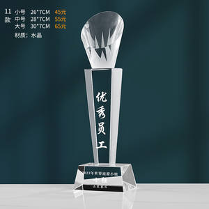 क्रिस्टल ग्लास के साथ बेसबॉल पुरस्कार ट्रॉफी और लेजर उत्कीर्णन क्रिस्टल ट्रॉफी के साथ एमवीपी पहचान के लिए - Product Image 4