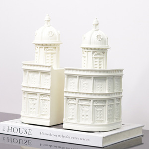 Modern Home <strong>Decoration</strong> Ornaments Model Room Soft <strong>Decoration</strong> Desktop Bookend Study Crafts Architecture Series Book Rest Geometric - Product Image 4