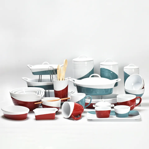 Bán buôn <span class=keywords><strong>Top</strong></span> người bán Chất lượng cao Thiết kế hiện đại đa nấu ăn cần hai tông màu gốm bộ đồ ăn - Product Image 1