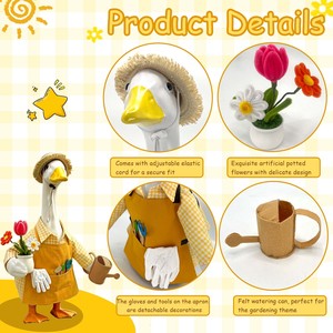 Nuevo Disfraz <span class=keywords><strong>de</strong></span> Ganso para Mascotas, Estilo Pastoral con Patrón Floral, Impermeable Personalizable para Jardineros - Product Image 2