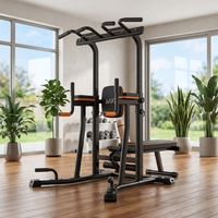 Barra de dominadas para adultos para uso doméstico, equipo de entrenamiento multiestación con barras paralelas, equipo de fitness combinado
