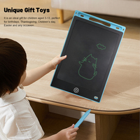 Tablette d'écriture numérique bleue Portable de 8.5 pouces pour enfants LCD planche à dessin électronique boîte emballée en plastique pour Graffiti