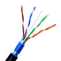 Câble LAN CAT5E FTP blindé 305 m, paire torsadée, catégorie 5, câble Ethernet CAT 5E CCA, noir, certifié ISO9001