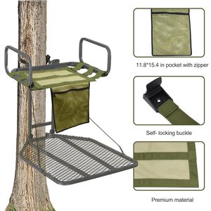 Universal <b>Tree</b> <b>Stand</b> Seat Replacement with Pocket, 16 X 12Inch Lightweight Replacement Treestand Seat with Adjustable Strap - Product Image 3