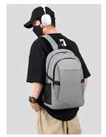 Logo brodé personnalisé 2025 Sac à dos tendance unisexe portable rechargeable par USB Sac à dos pour ordinateur portable professionnel Oxford