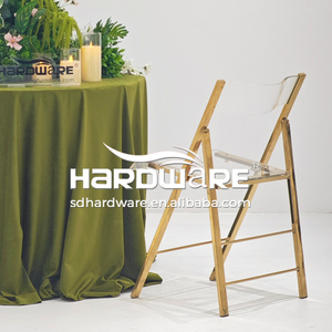 Wholesale <strong>Cheap</strong> Price Modern Outdoor Hotel Hall Wedding Banquet Acrylic Back Stainless Steel Frame Fancy <strong>Folding</strong> <strong>Chair</strong> - Product Image 5