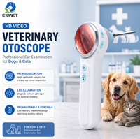 Otoscope numérique portable HD EURVET pour équipement vétérinaire, endoscope auriculaire avec caméra LED pour l'inspection du conduit auditif des chiens et des chats