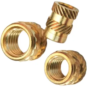 Brass Nuts Copper Thread Insert Nut For Plastic Knurled Nut