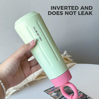 Nouvelle mode 316 acier inoxydable 450ML flacons sous vide fleurs tasse à eau tasse à café de voyage avec poignée ronde