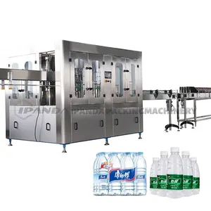 Machine de remplissage et de capsulage automatique 3 en 1 pour le lavage des bouteilles PET d'eau minérale Machine de remplissage d'eau pure Ligne de production Usine