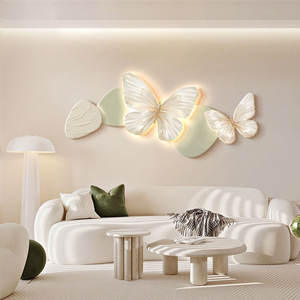 Farfalla sofà francese sfondo <span class=keywords><strong>dipinti</strong></span> murali <span class=keywords><strong>di</strong></span> design <span class=keywords><strong>di</strong></span> arte della parete decorazione per la casa arte della parete ha condotto la pittura della luce - Product Image 5