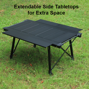 Foldable Utility Table with Extendable Side Tops, Height Adjustable &amp; Easy to <strong>Transport</strong> - Product Image 1