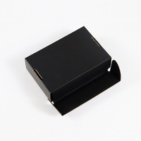 Boîte ondulée noire à trois couches avion Carton Kraft boîte de papier carrée impression couleur personnalisée pliable boîte d'expédition paquet