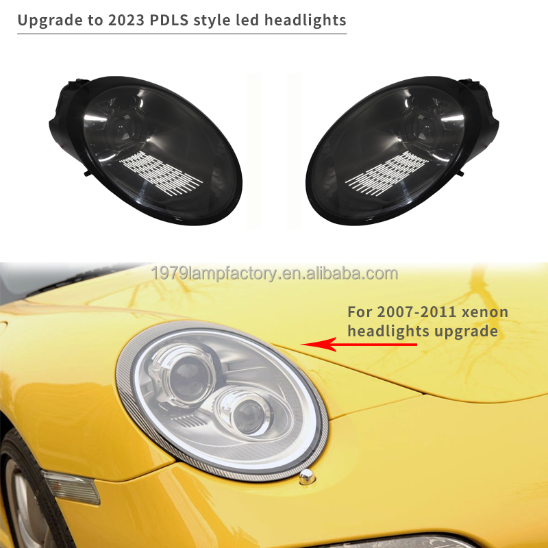 再値下げ　ポルシェ 911 997 前期ヘッドライト　ヘッドランプ　対米仕様 ヘッドライトポルシェ997 ledヘッドライト2005-2008 991ヘッド