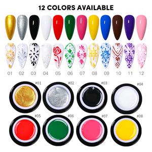JTING Gel Peinture Ongles Haute Pigmentation 12 Couleurs 5g, Vernis Gel UV OEM pour Nail Art Personnalisable à Prix Abordable - Product Image 3