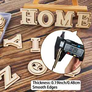 Letras Griegas de Madera de Doble Capa, sin Acabado, Pintables, de 0.19 Pulgadas de Grosor, Nuevo Diseño en Oferta - Product Image 4