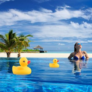 Equipo de piscina Dispensador automático de dibujos animados Flotador Caja de medicina Pato Flotador <span class=keywords><strong>Pastillas</strong></span> Caja dispensadora de piscina - Product Image 3