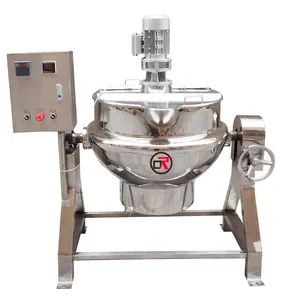 1000l industrial sugar melting machine steam electric agitator jacketed brew kettle kettles mixer