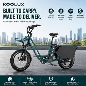 Triciclo Eléctrico KOOLUX X7 PRO, Cumple con las Normas de la UE, Batería de Litio de 48V25Ah, 26 Pulgadas, Bicicleta para Reparto de Comida, Bicicleta Eléctrica Urbana - Product Image 2