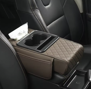 Cuscino per Bracciolo Centrale Auto, Imbottitura Spessa in Memory Foam con Portabicchieri, Porta Fazzoletti e Organizer - Product Image 5