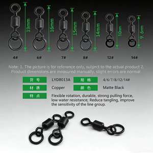 Mousqueton pivotant à anneau unique en laiton de haute qualité, capacité de charge de 10g, longueur de 180mm, pour accessoires de pêche à la <span class=keywords><strong>carpe</strong></span> - Product Image 5