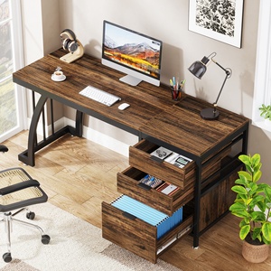 <span class=keywords><strong>Escritorio</strong></span> de computadora de 59 pulgadas con 3 cajones, estación de trabajo de mesa de escritura de estudio con almacenamiento de archivos, escritorios de oficina en casa con <span class=keywords><strong>escritorio</strong></span> grande - Product Image 3