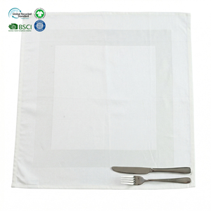 Servilletas de Satén de Algodón Blancas Lavables al por Mayor de 18x18 Pulgadas, Textil de Alta Calidad para Cocina Comercial y Banquetes - Product Image 1