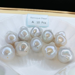 ホットセール　フルホールバロックパール　ホワイト　1-3A　12-16mm　天然淡水ルースパール　ジュエリー製作用 - Product Image 3
