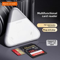 Pembaca Kartu SD/TF3.0 Cocok untuk iPhone Tipe-C/USB Komputer Tablet Android Kamera Pembaca Kartu Multifungsi Magnetik