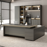 Mobilier de bureau de direction de luxe moderne et haut de gamme Bureau de direction de direction avec tiroirs latéraux Bureau en forme de U