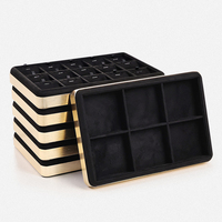 JINSKY-Présentoir de bijoux noir personnalisé, plateau de rangement haut de gamme pour les fabricants d'exposition de bracelets