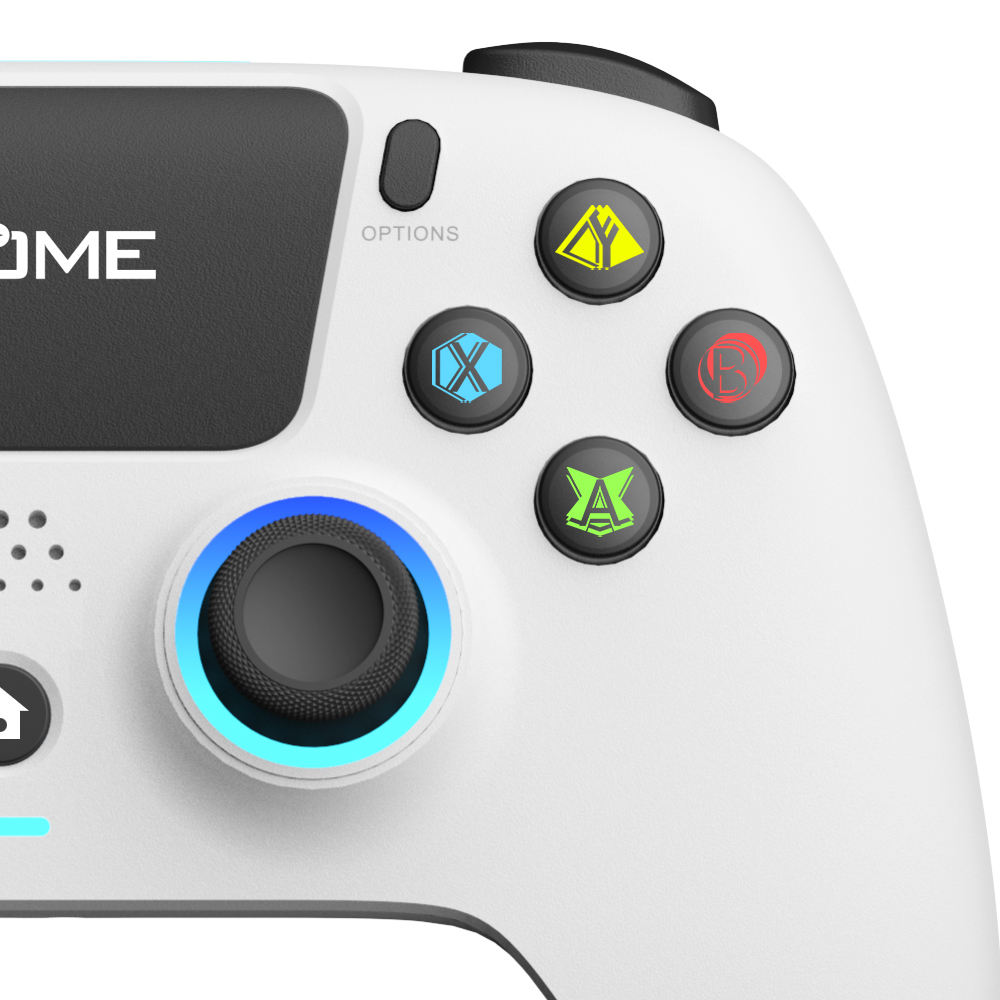 ORANGLES New Arrival P4 Wireless Game Controller | Bluetooth Multi-Platform Gamepad with Programmable Buttons, 6-Axis Gyro, Dual Vibration for PS4/PC/Android – Qatar - detailed closeup view - illustrating benefits - Image 3 of 6 | created for all | Shop New Arrival P4 Wireless Game Controller | Bluetooth Multi-Platform Gamepad with Programmable Buttons, 6-Axis Gyro, Dual Vibration for PS4/PC/Android – Qatar North Carolina | Free Shipping ORANGLES