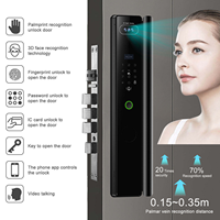 Kunci Pintu Pintar Elektronik Pengenal Wajah 3D Palm Vein, Kunci Kamera Keamanan untuk Pintu, Tuya Wiifi