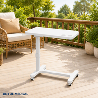 Table de repas médicale réglable en hauteur en plastique ABS de classe II, pour utilisation en chambre d'hôpital, mobile, garantie de 2 ans, Jiangsu